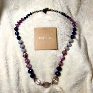 💎 Chan Luu Statement Necklace – 28” Natural Gemstone Gradient